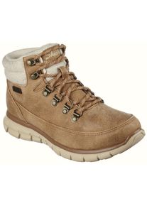 Winterboots Skechers "SYNERGY-COOL SEEKER", Damen, Gr. 40, braun, Textil, unifarben mit Farbeinsatz, used, Schuhe Winterboots, Trekkingschuh, Winterstiefel mit rutschhemmender Laufsohle