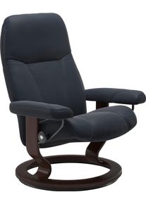 Relaxsessel stressless "Consul", blau (shadow blau paloma), B:72cm H:94cm T:70cm, Leder BATICK: BATICK ist ein leicht korrigiertes, durchgef&auml;rbtes und genarbtes M&ouml;belleder, bei dem die meisten Unebenheiten und Spuren in der Regel entfernt wurden.;Leder PALOMA: PALOMA ist ein durchgef&auml;rbtes Semianilin-M&ouml;belleder mit nat&uuml;rlicher Narbung.;ROHLEDER Stoff Q2 FARON: Ein fester zuverl&auml;ssiger Boucl&eacute; mit e