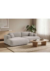 Ecksofa OTTO HOME "VEEVIA L-Form, Schlafsofa, Verl&auml;ssliche Qualit&auml;t, Breite 256cm", creme, B:256cm H:76cm T:161cm, 100% Polyester, Sofas, Ecksofa, mit Bettkasten, belastbar bis 480kg, inklusive R&uuml;cken- und Zierkissen