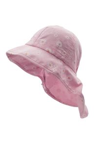 Sonnenhut MaxiMo, Jungen, Gr. 49, rosa (blassrosa), Canvas, Baumwolle, gemustert, mehrfarbig, H&uuml;te Sonnenhut, Sonnenschutz, zum Binden