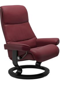 Relaxsessel stressless "View", rot (bordeaux batick), B:78cm H:105cm T:78cm, Leder BATICK: BATICK ist ein leicht korrigiertes, durchgef&auml;rbtes und genarbtes M&ouml;belleder, bei dem die meisten Unebenheiten und Spuren in der Regel entfernt wurden.;Leder PALOMA: PALOMA ist ein durchgef&auml;rbtes Semianilin-M&ouml;belleder mit nat&uuml;rlicher Narbung.;ROHLEDER Stoff Q2 FARON: Ein fester zuverl&auml;ssiger Boucl&eacute; mit einem 