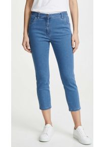 7/8-Hose KjBRAND "Betty", Damen, Gr. 42, N-Gr, blau (denim bleached), Denim/Jeans, Obermaterial: 71% Baumwolle, 25% Polyester, 4% Elasthan, unifarben, regular fit 7/8-L&auml;nge, Hosen 7/8-Hose, in gro&szlig;en Gr&ouml;&szlig;en