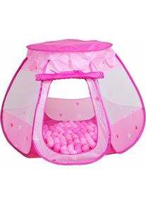 B&auml;llebad KNORRTOYS "Bella", rosa, B&auml;lleb&auml;der, BabyH:77cm &Oslash;:102cm, Wasserabweisender Zeltstoff, B&auml;llebad, mit 100 B&auml;llen, H:77cm &Oslash;:102cm