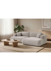 Ecksofa OTTO HOME "VEEVIA L-Form, Schlafsofa, Verl&auml;ssliche Qualit&auml;t, Breite 256cm", creme, B:256cm H:76cm T:161cm, 100% Polyester, Sofas, Ecksofa, mit Bettkasten, belastbar bis 480kg, inklusive R&uuml;cken- und Zierkissen