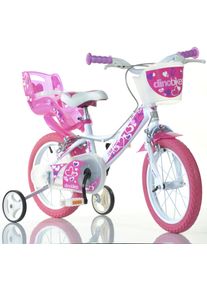 Kinderfahrrad DINO BIKES "16" Little Heart Kinderfahrrad M&auml;dchen 4&ndash;7 Jahre St&uuml;tzr&auml;der", rosa, Fahrr&auml;der, Kinder, 28cm, 16 Zoll (40,64cm), Kinderfahrrad, mit St&uuml;tzr&auml;dern, Korb und Puppensitz