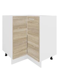 Unterschrank Vcm "Eckschrank K&uuml;chenschrank Unterschrank K&uuml;che Esilo", braun (wei&szlig;, sonoma, eiche), B:76cm T:76cm, Obermaterial: 100% Holz Wood., Schr&auml;nke, Unterschrank