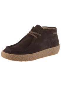 Schn&uuml;rboots VERBENAS "Brandam", Damen, Gr. 45, Textil, braun (dunkelbraun), Veloursleder, Schuhe Schn&uuml;rboots, Stiefelette, Casual-Boots, Plateauboots