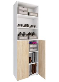 Schuhschrank Vcm "XL Holz Gro&szlig;er Schuhschrank Schuhkommode Lona 6", braun (wei&szlig;, sonoma, eiche), B:70cm T:40cm, Obermaterial: 100% Holz Wood., Schr&auml;nke, Schuhschrank