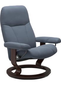 Relaxsessel stressless "Consul", blau (sparrow blau paloma), B:72cm H:94cm T:70cm, Leder BATICK: BATICK ist ein leicht korrigiertes, durchgef&auml;rbtes und genarbtes M&ouml;belleder, bei dem die meisten Unebenheiten und Spuren in der Regel entfernt wurden.;Leder PALOMA: PALOMA ist ein durchgef&auml;rbtes Semianilin-M&ouml;belleder mit nat&uuml;rlicher Narbung.;ROHLEDER Stoff Q2 FARON: Ein fester zuverl&auml;ssiger Boucl&eacute; mit 