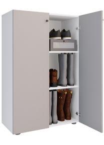 Schuhschrank Vcm "Holz Schuhschrank Schuhregal Schuhkommode Lona 3", grau (wei&szlig;, grau), B:70cm T:39cm, Obermaterial: 100% Holz Wood., Schr&auml;nke, Schuhschrank