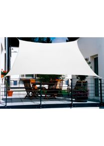 Sonnensegel Floracord, beige (cremefarben), B:270cm T:140cm, HDPE (High Density Polyethylen), Sonnensegel, Sonnensegel, BxT: 270x140 cm, cremewei&szlig;