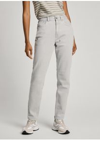 High-waist-Jeans Pepe Jeans "TAPERED JEANS HW", Damen, Gr. 25, L&auml;nge 32, grau (lt grau stoenwash), Denim/Jeans, Obermaterial: 94% Baumwolle, 5% Polyester, 1% Elasthan, gerade, unten schmal lang, Jeans High-waist-Jeans