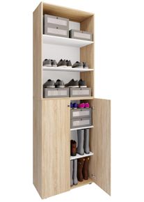 Schuhschrank Vcm "XL Holz Gro&szlig;er Schuhschrank Schuhkommode Lona 6", braun (sonoma, eiche), B:70cm T:40cm, Obermaterial: 100% Holz Wood., Schr&auml;nke, Schuhschrank