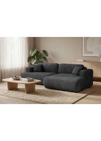 Ecksofa OTTO HOME "VEEVIA L-Form, Schlafsofa, Verl&auml;ssliche Qualit&auml;t, Breite 256cm", anthrazit, B:256cm H:76cm T:161cm, 100% Polyester, Sofas, Ecksofa, mit Bettkasten, belastbar bis 480kg, inklusive R&uuml;cken- und Zierkissen