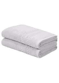 Duscht&uuml;cher OTTO HOME "Regona, Duscht&uuml;cher 70x140cm, flauschig und weich, 500 gr/m&sup2;", grau (hellgrau), B:70cm L:140cm, Frottier, Frottier, Handt&uuml;cher, Duscht&uuml;cher, Premium Handt&uuml;cher mit Bord&uuml;re, Set, 100% Baumwolle, 5 Jahre Garantie, Topseller