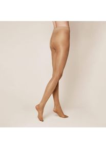 Feinstrumpfhose Kunert "SATIN LOOK", Damen, Gr. XS, tan, Obermaterial: 84% Polyamid, 16% Elasthan, elastisch, Strumpfhosen Feinstrumpfhose, bequemer, druckfreier Wohlf&uuml;hlbund, transparent, gl&auml;nzend