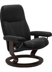 Relaxsessel stressless "Consul", schwarz (schwarz paloma), B:72cm H:94cm T:70cm, Leder BATICK: BATICK ist ein leicht korrigiertes, durchgef&auml;rbtes und genarbtes M&ouml;belleder, bei dem die meisten Unebenheiten und Spuren in der Regel entfernt wurden.;Leder PALOMA: PALOMA ist ein durchgef&auml;rbtes Semianilin-M&ouml;belleder mit nat&uuml;rlicher Narbung.;ROHLEDER Stoff Q2 FARON: Ein fester zuverl&auml;ssiger Boucl&eacute; mit ei