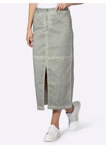 Hosenrock Heine, Damen, Gr. 36, khaki, 97% Baumwolle, 3% Elasthan, unifarben, lang, R&ouml;cke Hosenrock