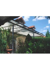 Sonnensegel Floracord, grau, B:330cm T:140cm, Polyester, Sonnensegel, Sonnensegel, BxT: 330x140 cm, silbergrau