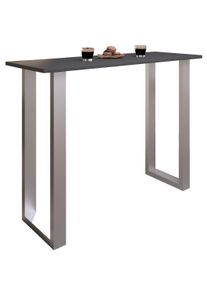 Bartisch Vcm "Holz Bartisch Stehtisch Tisch Tresen Xona 140x50", schwarz (silber, anthrazit), B:140cm T:50cm, Tische, Bartisch