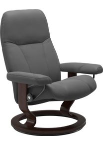 Relaxsessel stressless "Consul", grau (grau batick), B:72cm H:94cm T:70cm, Leder BATICK: BATICK ist ein leicht korrigiertes, durchgef&auml;rbtes und genarbtes M&ouml;belleder, bei dem die meisten Unebenheiten und Spuren in der Regel entfernt wurden.;Leder PALOMA: PALOMA ist ein durchgef&auml;rbtes Semianilin-M&ouml;belleder mit nat&uuml;rlicher Narbung.;ROHLEDER Stoff Q2 FARON: Ein fester zuverl&auml;ssiger Boucl&eacute; mit einem st