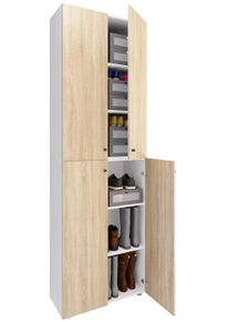 Schuhschrank Vcm "XL Holz Gro&szlig;er Schuhschrank Schuhkommode Lona 6", braun (wei&szlig;, sonoma, eiche), B:70cm T:40cm, Obermaterial: 100% Holz Wood., Schr&auml;nke, Schuhschrank