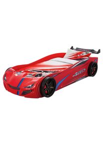 Xora Autobett, Rot, Holz, Buche, Auto, H&ouml;he ca. 25 cm, 90x200 cm, nicht verstellbar, Babym&ouml;bel & Kinderm&ouml;bel, Kinderzimmer & Jugendzimmer, Kinderbetten, Kinderbetten & Jugendbetten