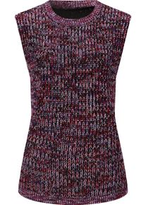 Dames Slip-over met breipatroon, gem&ecirc;leerd garen lila/aardbei gem&ecirc;leerd Maat 48