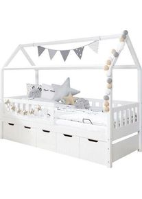 Ticaa Hausbett Traumhaus | wei&szlig;