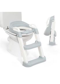 KikkaBoo Lea Toilettensitz mit Treppe | grau