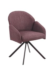 Hela, Armlehnstuhl &raquo;HOLLY&laquo; (Set) 1 Stk.360&deg; drehbar, Armlehnen, Gestell angepasst, Swing Back Komfortr&uuml;cken, Wildberry + Wildberry + Wildberry, Metall