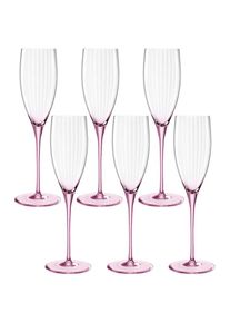 Leonardo, Sektglas &raquo;POESIA&laquo; 250 ml, 6-teilig, rose, Kristallglas,
