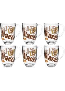 Leonardo, Latte-Macchiato-Tasse &raquo;NAPOLI&laquo; Latte Macchiato-Tasse, 380 ml, 3-farbig, 6-teilig, mehrfarbig, Glas,