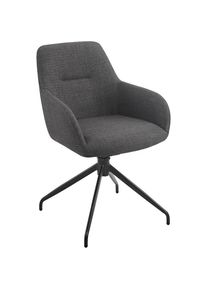 Hela, Armlehnstuhl &raquo;TRIEST&laquo; (Set) 1 Stk.Sessel, 360&deg; drehbar, Gestell abgeknickt, Relaxfunktion, Armlehnen, Anthrazit + Schwarz, Metall, Polyester, 