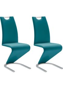 MCA furniture, Freischwinger &raquo;Amado, TOPSELLER!&laquo; (Set) 2 Stk.2er-, 4er-, 6er-Set, Stuhl belastbar bis 120 Kg, petrol + chrom,