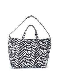 French Connection, Damen, Shopper &raquo;Strandtasche, Sommertasche, Badetasche&laquo; Schultertasche, Handtasche, Einkaufstasche, Tragetasche VEGAN, schwarz-wei&szlig;