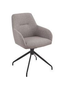 Hela, Armlehnstuhl &raquo;TRIEST&laquo; (Set) 1 Stk.Sessel, 360&deg; drehbar, Gestell abgeknickt, Relaxfunktion, Armlehnen, Schlamm + Schwarz, Metall, Polyester, 