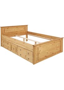 OTTO home, Massivholzbett &raquo;Hugo, hohe Belastbarkeit! FSC zertifiziertes Massivholz, Landhausstil&laquo; Breite/Belastbarkeit 180cm/200KG, 140cm/180KG, 