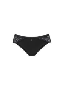 s.Oliver, Damen, Slip &raquo;Romane&laquo; mit graphischer Spitze in transparenter Optik, schwarz, 32/34, Femininer Slip mit h&uuml;bschem Spitzenbund