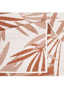 Carpet City, Outdoorteppich &raquo;DUO RUG 5771&laquo; rechteckig 5 mm H&ouml;he Wendeteppich Wetterfest In- & Outdoor, Balkon, Terrasse, Wohnzimmer, Rot, Obermaterial