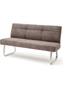MCA furniture, Polsterbank &raquo;Talena&laquo; mit einem Edelstahl Gestell, in zwei Farbvarianten und zwei Breite, sand, Edelstahl,