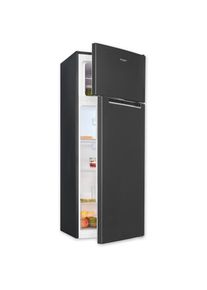 Exquisit, K&uuml;hl-/Gefrierkombination KGC270-45-040D inoxlook-az &raquo;KGC270-45-040D inoxlook-az&laquo; 142,6 cm hoch 54,5 cm breit 206 l, leise & sparsam, 4*-