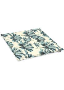 HOCK H.O.C.K., Sitzkissen, blau + gebl&uuml;mt, Bezug: 100% Baumwolle, B/L: 40 cm x 40 cm - 1 Stk.