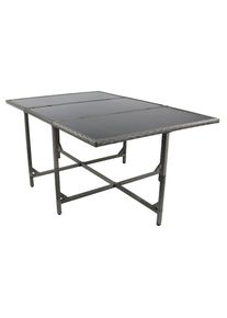 Vcm, Gartentisch &raquo;Rattan Gartentisch Balkontisch Raloso 170x110&laquo; 1 Stk. tlg., Grau,
