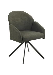 Hela, Armlehnstuhl &raquo;HOLLY&laquo; (Set) 1 Stk.360&deg; drehbar, Armlehnen, Gestell angepasst, Swing Back Komfortr&uuml;cken, Gr&uuml;n + Gr&uuml;n + Gr&uuml;n, Metall, Polyester, 