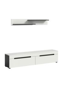 Livetastic , Hellgrau, Dunkelgrau , Holzwerkstoff , 170x38x33 cm , FSC MIX , stehend, h&auml;ngend , Wohnzimmer, TV-M&ouml;bel, TV- & Lowboards