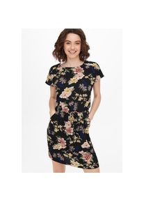 Only, Damen, Minikleid &raquo;ONLMARIANA MYRINA LIFE DRESS PTM&laquo; Sommerkleid, Black AOP:Lena flower, 34 (XS) - N-Gr, Pflegeleichter Materialmix aus Polyester