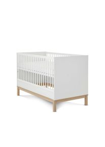 M&Ouml;BELIX M&ouml;belix , Naturfarben, Wei&szlig; , Holz, Naturmaterialien , massiv , 140x70 cm , T&Uuml;V-gepr&uuml;ft , zum Juniorbett umbaubar, h&ouml;henverstellbar, Aufbauanleitung im Karton, Schlupfsprossen , Baby, Babyzimmer, Babybetten