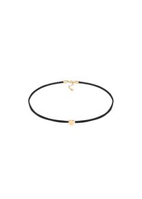 Elli, Damen, Choker &raquo;Halskette Choker Herz Satinband 925 Silber&laquo;, Gold, Zeitlos sch&ouml;ne Choker Kette f&uuml;r Damen