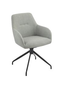 Hela, Armlehnstuhl &raquo;TRIEST&laquo; (Set) 1 Stk.Sessel, 360&deg; drehbar, Gestell abgeknickt, Relaxfunktion, Armlehnen, Mint + Schwarz, Metall, Polyester, Stoff,